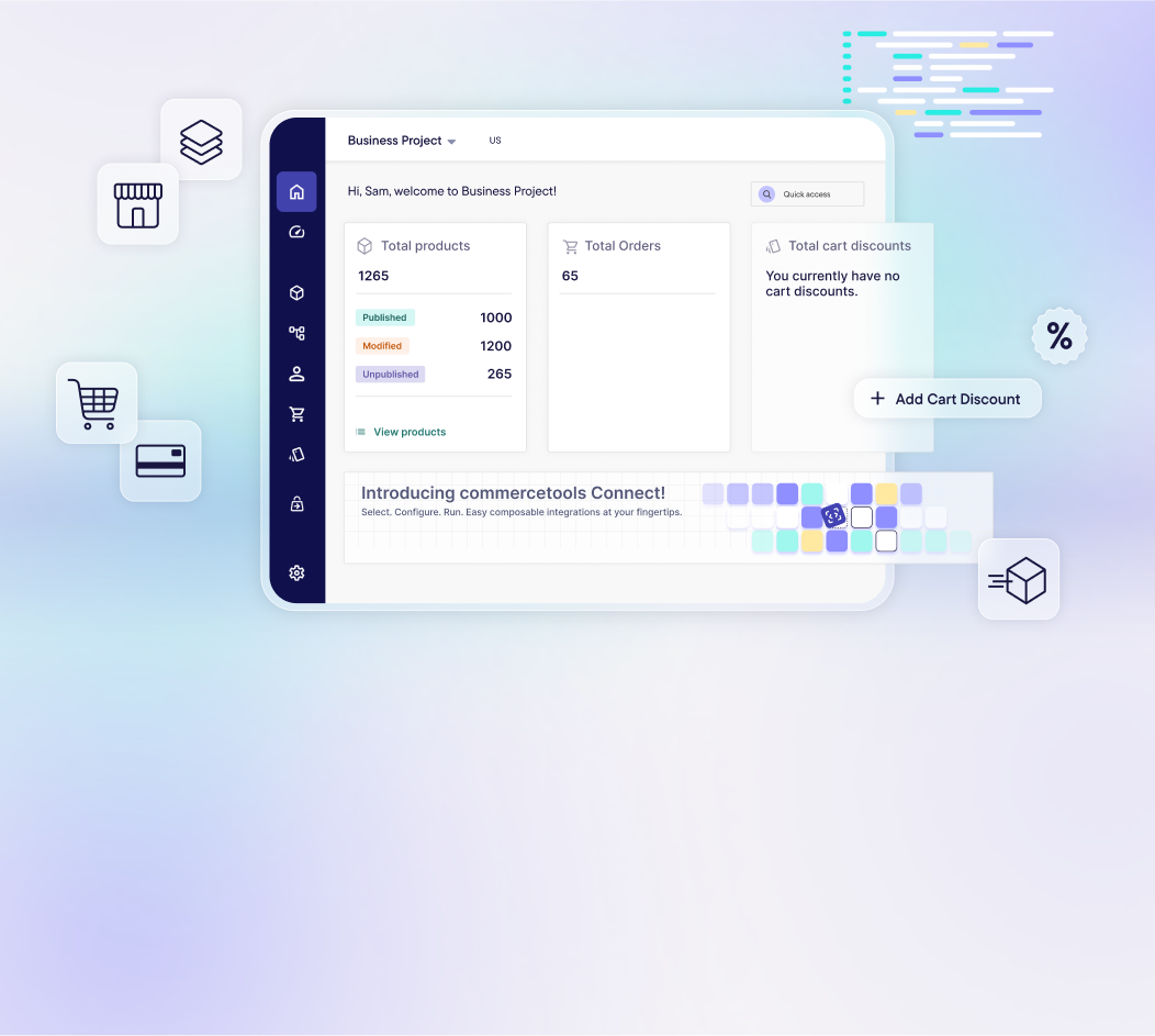 illustration of a backend system with APIs