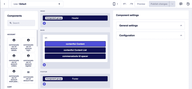 The structure of the dynamic story page in the Studio's page builder