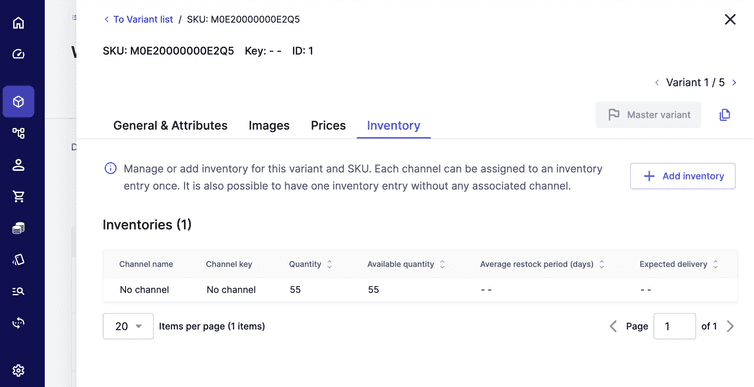 Individual Product Inventory after import