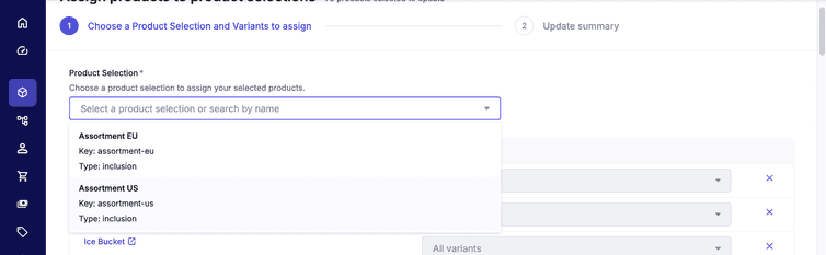 Assign Products with all variants