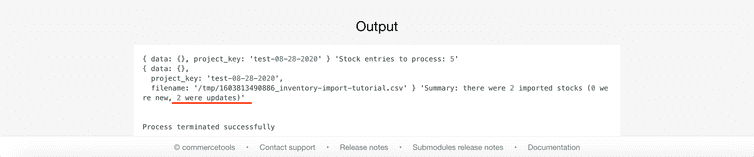 Output existing products